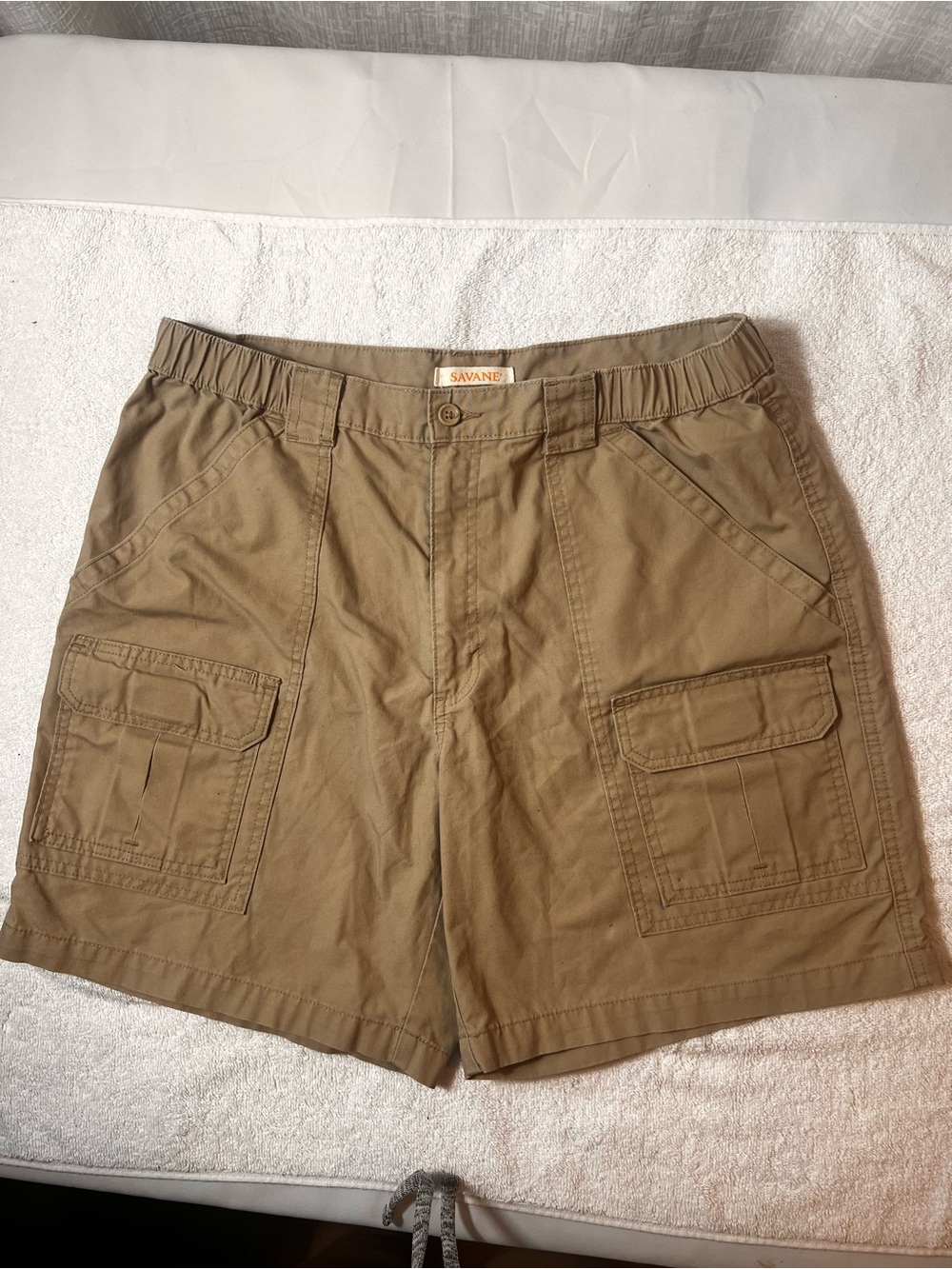 Savane Olive Green Cargo Shorts with Pocket Flaps SIZE 36